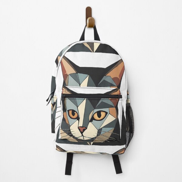 Item preview, Cubist Cat Portrait Geometric Abstract Art designed and sold by Common-Standard.