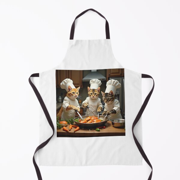 Item preview, Three Feline Chefs Preparing a Gourmet Meal designed and sold by Teeshirtstoday.com.