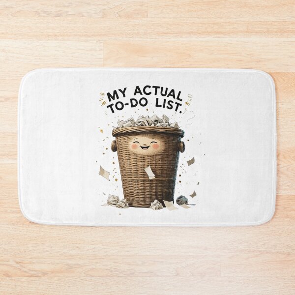 Item preview, My Actual To Do List Funny Trash Can Office Humor designed and sold by AQUILAKREO.