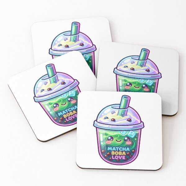 Item preview, Neon Boba Tea – Glowing Bubble Tea Cyberpunk Aesthetic Illustration designed and sold by BobaBunny76.