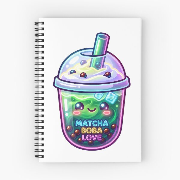 Item preview, Neon Boba Tea – Glowing Bubble Tea Cyberpunk Aesthetic Illustration designed and sold by BobaBunny76.