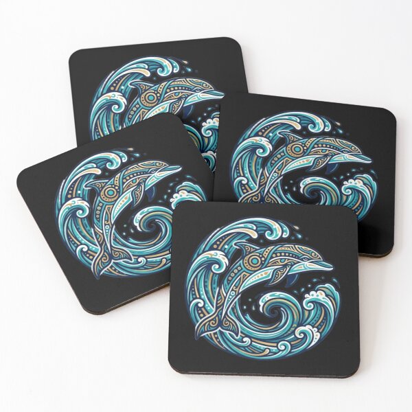 Item preview, "Ornamental Dolphin – Ocean Fantasy Art  designed and sold by Dogandesighn.