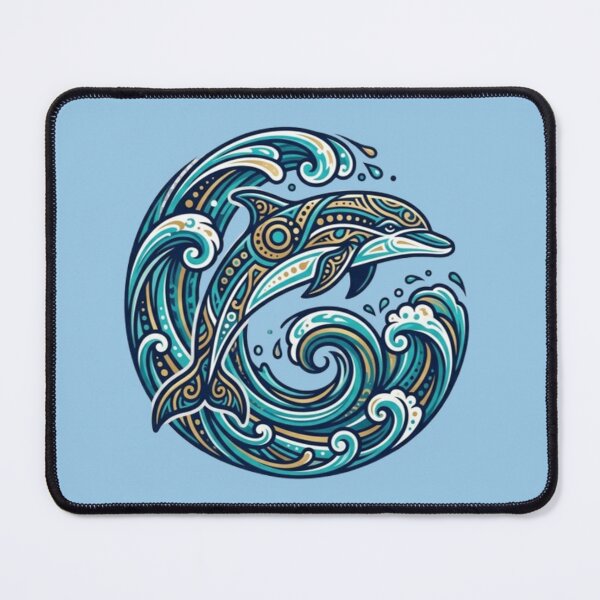 Item preview, "Ornamental Dolphin – Ocean Fantasy Art designed and sold by Dogandesighn.