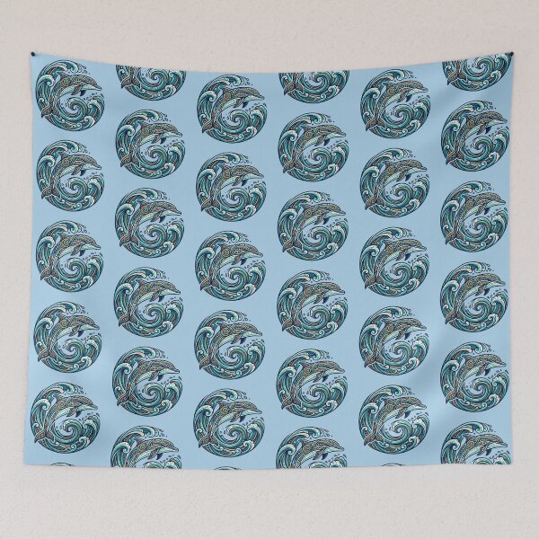 Item preview, "Ornamental Dolphin – Ocean Fantasy Art  designed and sold by Dogandesighn.