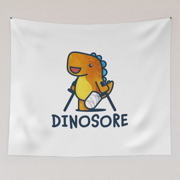 Item preview, Dinosore in Orange + Wrist Crutches designed and sold by Tom Napper Design.
