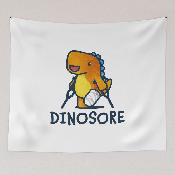 Item preview, Dinosore in Orange + Underarm Crutches designed and sold by Tom Napper Design.