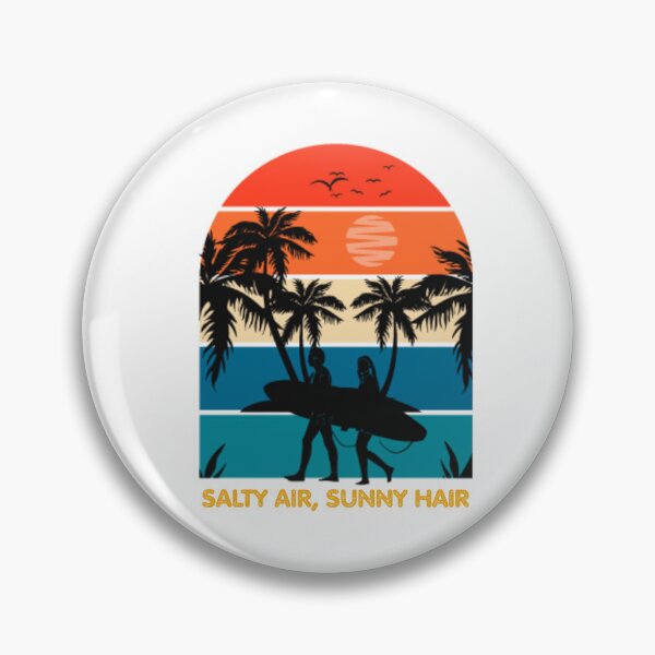 Artikelvorschau, Salzige Luft, sonniges Haar | Ästhetisches Strand- und Surf-Palmen-Design entworfen und verkauft von MagySale.