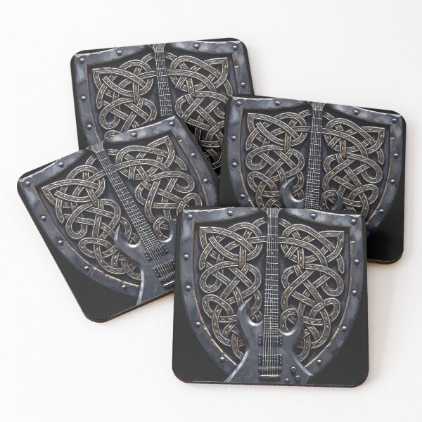 Item preview, Celtic Guitar Coat of Arms Metal designed and sold by Bluesax.