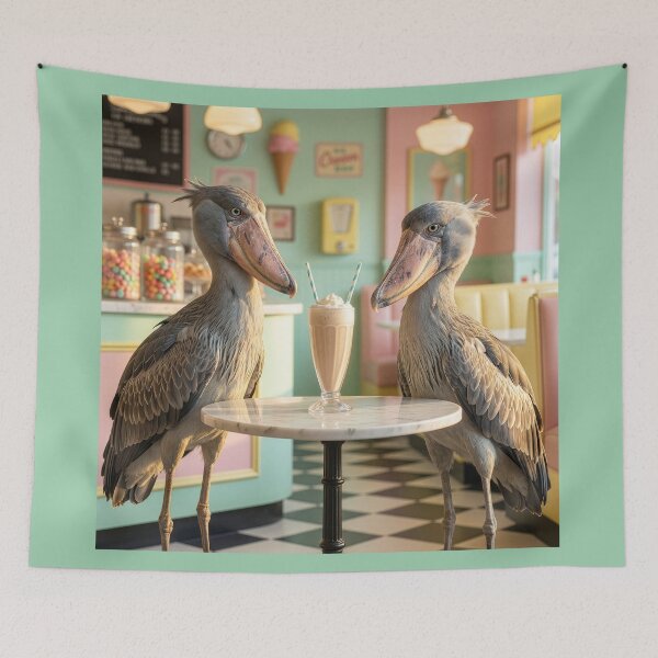 Item preview, Shoebill Storks Share a Malt designed and sold by Tridentulus.