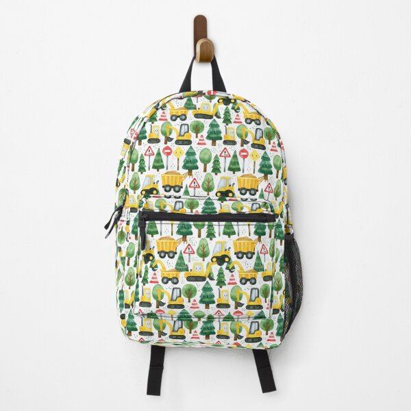 Item preview, Cute Cartoon Diggers and Green Trees Seamless Pattern designed and sold by Piotrek0001.