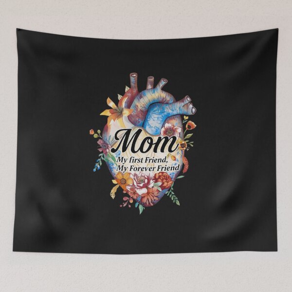 Item preview, Watercolor Floral Mom Heart Art designed and sold by Zakrytos ★★★★★.