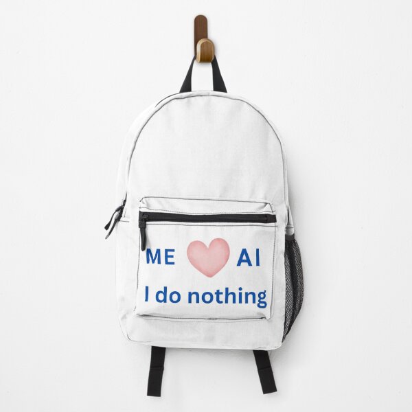 Item preview, Me Love AI I Do Nothing - Funny AI Developer Humor Sticker designed and sold by Design & Chill Studio ✅ .