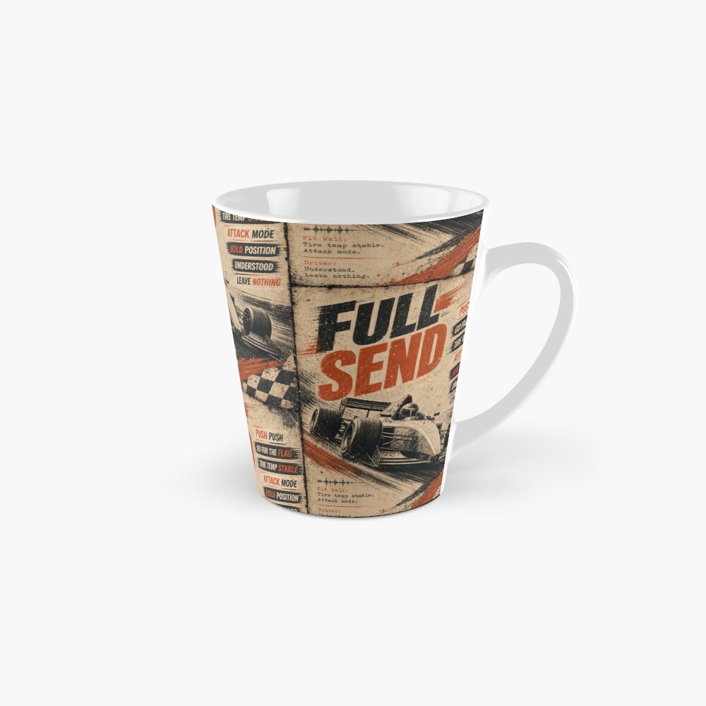 Vintage Pit Radio: One Racing Design, On Everything — Tall Mug