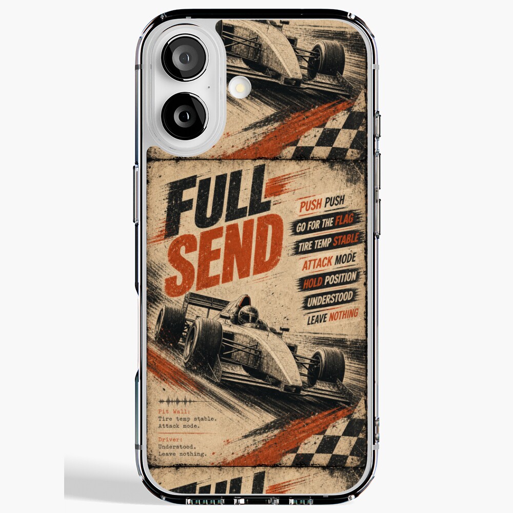 Vintage Pit Radio: One Racing Design, On Everything — iPhone Case