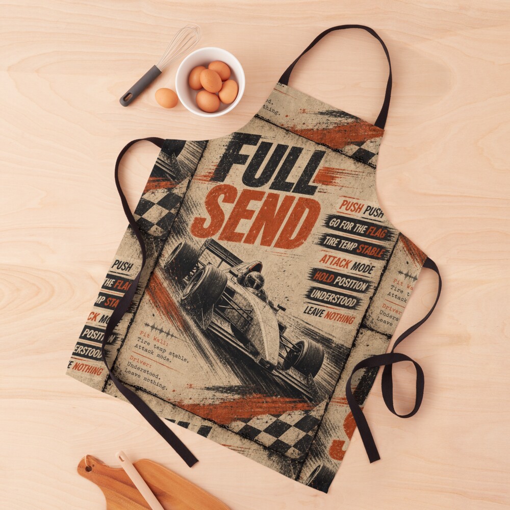 Vintage Pit Radio: One Racing Design, On Everything — Apron