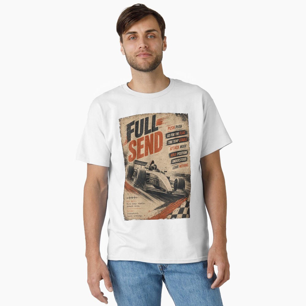 Vintage Pit Radio: One Racing Design, On Everything — Classic T-Shirt