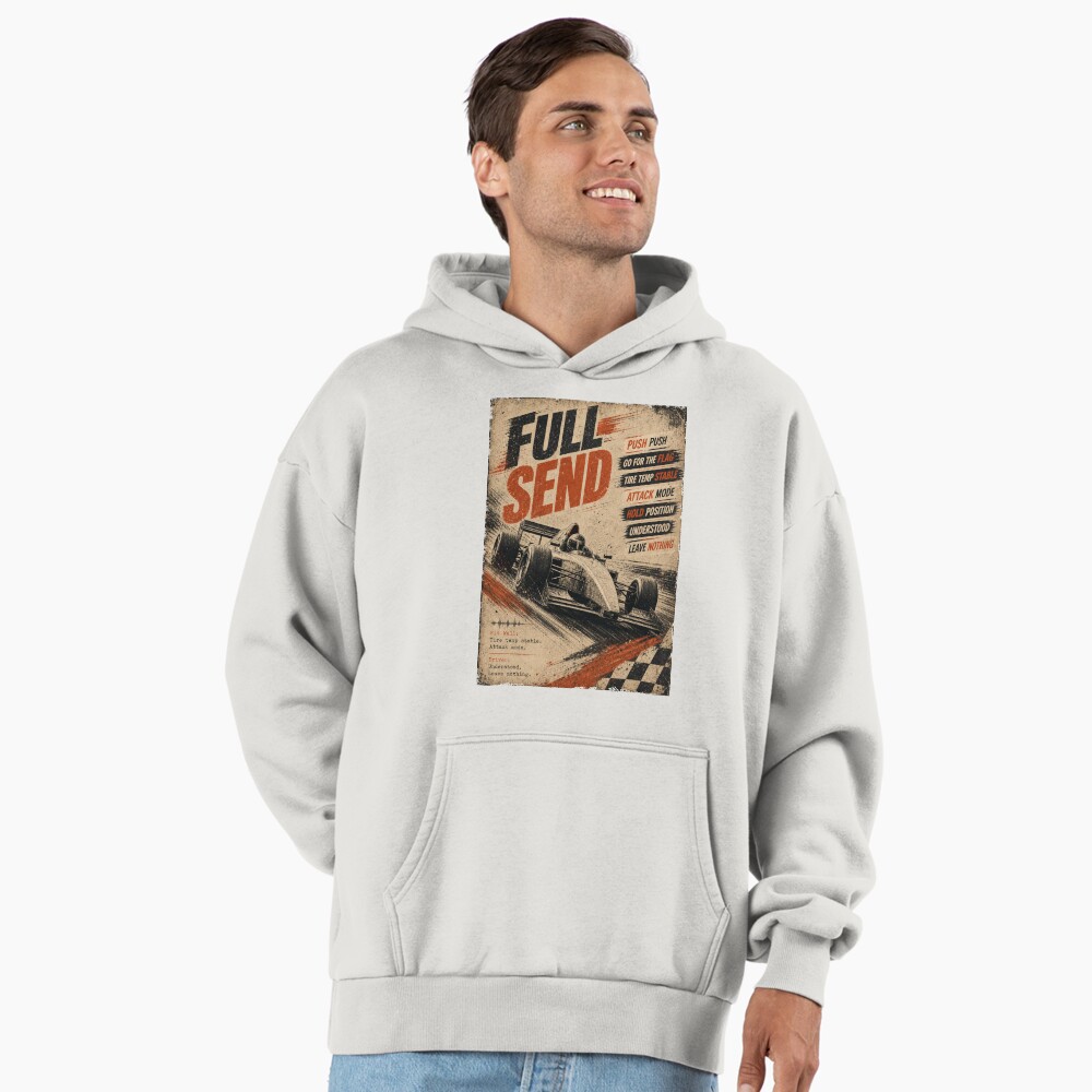 Vintage Pit Radio: One Racing Design, On Everything — Premium Hoodie