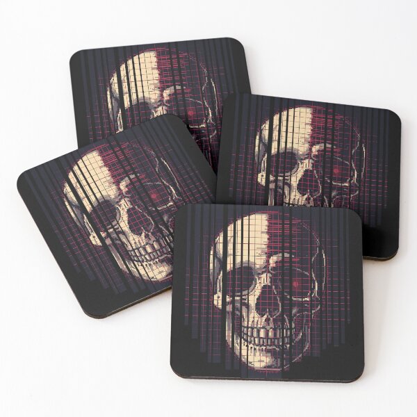Item preview, Pixel Skull with “Born in the Grid” 4 designed and sold by Neon G.