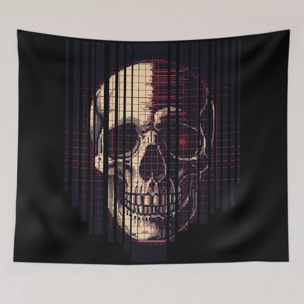 Artikelvorschau, Pixel Skull mit „Born in the Grid“ 4 entworfen und verkauft von Neon G.