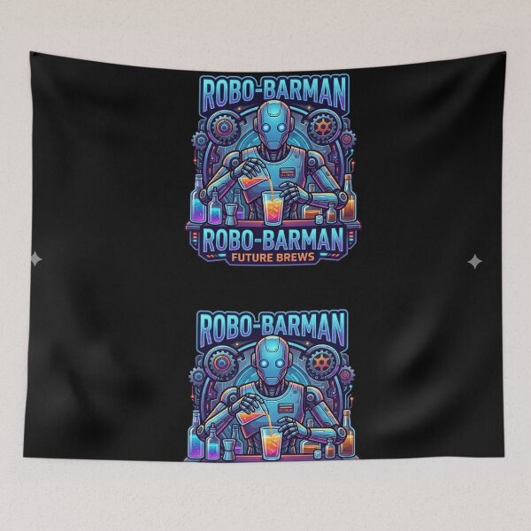Item preview, Robo-Barman Cyberpunk Neon designed and sold by Neo Tokio.