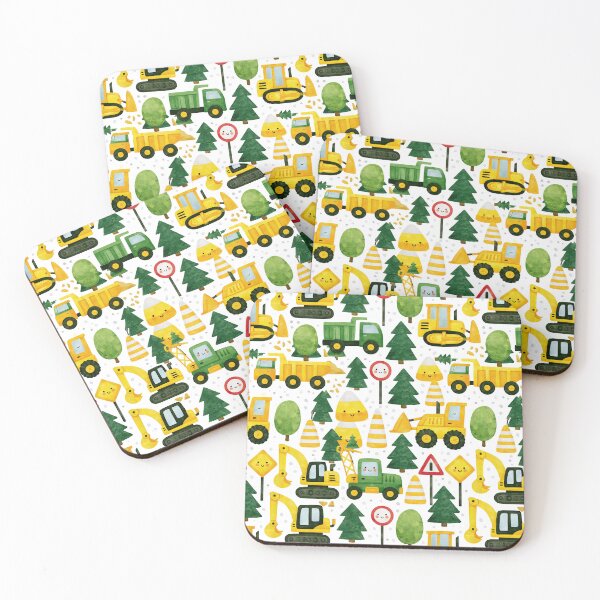 Item preview, Yellow Construction Vehicles and Cones Kids Pattern designed and sold by Piotrek0001.