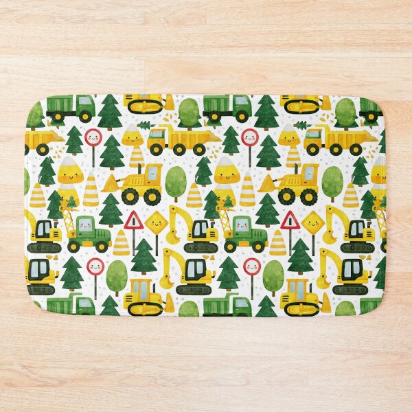 Item preview, Yellow Construction Vehicles and Cones Kids Pattern designed and sold by Piotrek0001.