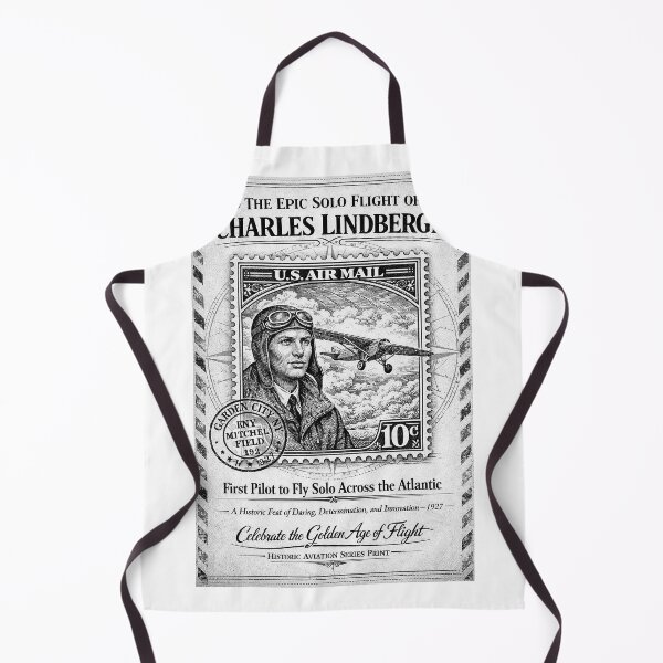 Item preview, Charles Lindbergh Vintage Aviation Stamp Poster designed and sold by 9xgraphics.