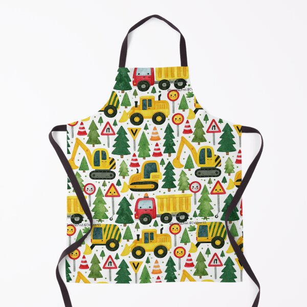 Item preview, Watercolor Diggers and Traffic Signs Seamless Pattern designed and sold by Piotrek0001.