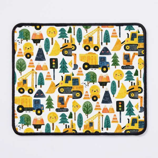 Item preview, Construction Trucks and Mountains Cute Boy Pattern designed and sold by Piotrek0001.