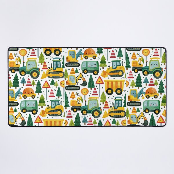 Item preview, Dense Construction Vehicles and Signs Kids Pattern designed and sold by Piotrek0001.
