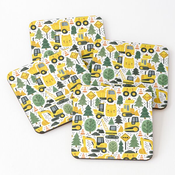 Item preview, Cute Diggers with Smiley Faces Seamless Pattern designed and sold by Piotrek0001.