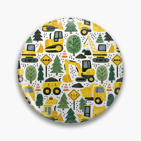 Item preview, Cute Diggers with Smiley Faces Seamless Pattern designed and sold by Piotrek0001.