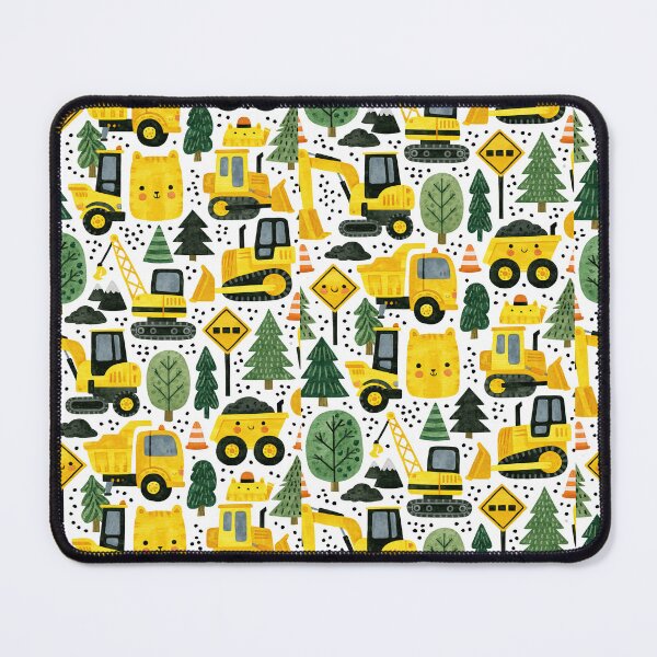 Item preview, Cute Diggers with Smiley Faces Seamless Pattern designed and sold by Piotrek0001.
