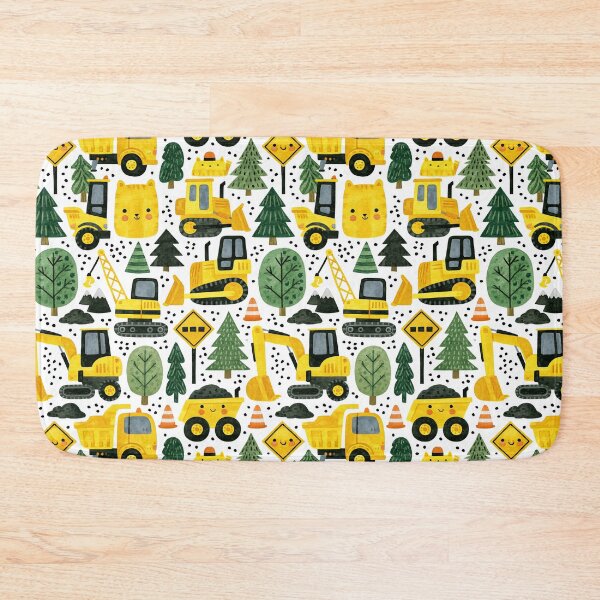 Item preview, Cute Diggers with Smiley Faces Seamless Pattern designed and sold by Piotrek0001.