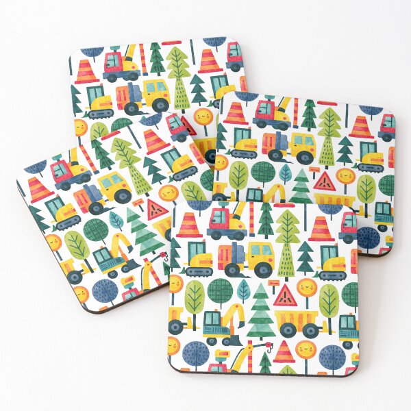 Item preview, Colorful Toy Trucks and Pine Trees Seamless Pattern designed and sold by Piotrek0001.