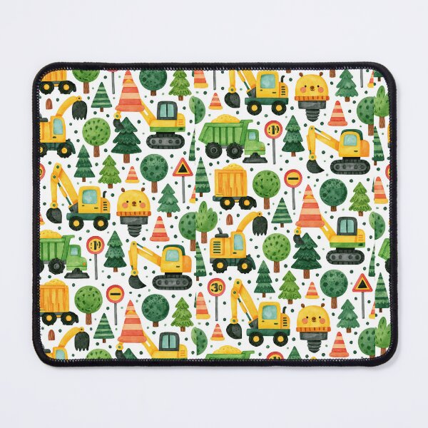 Item preview, Diggers and Dump Trucks Nursery Wallpaper Pattern designed and sold by Piotrek0001.