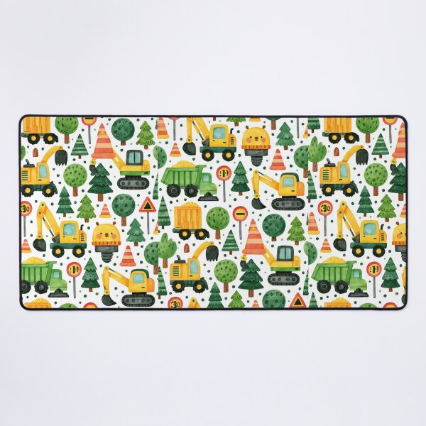 Item preview, Diggers and Dump Trucks Nursery Wallpaper Pattern designed and sold by Piotrek0001.