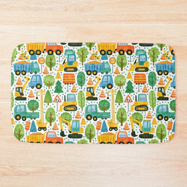 Item preview, Busy Construction and Traffic Signs Kids Pattern designed and sold by Piotrek0001.