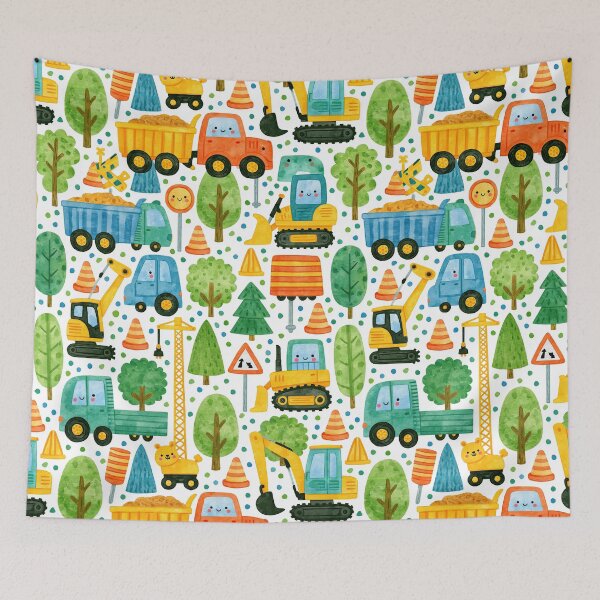Item preview, Busy Construction and Traffic Signs Kids Pattern designed and sold by Piotrek0001.