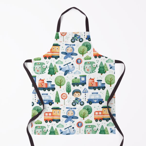 Item preview, Cute Blue Airplanes and Police Cars Seamless Pattern designed and sold by Piotrek0001.