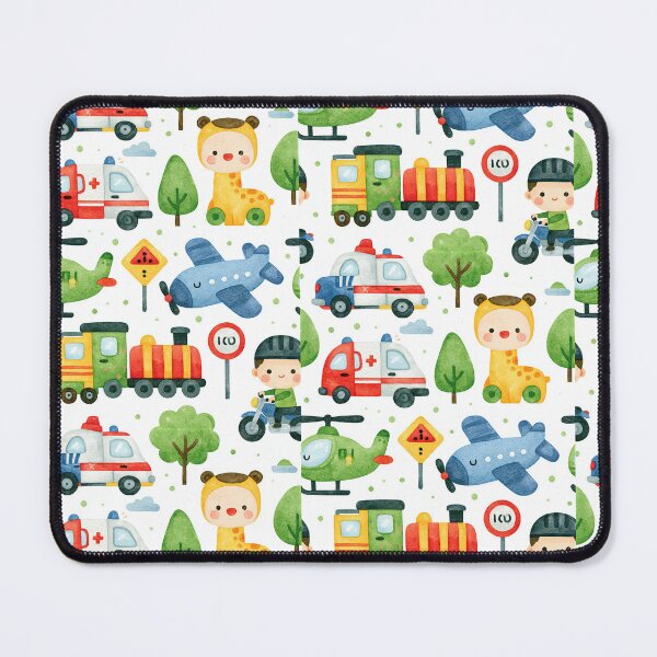 Item preview, Cute Rescue Vehicles and Firefighter Kids Pattern designed and sold by Piotrek0001.
