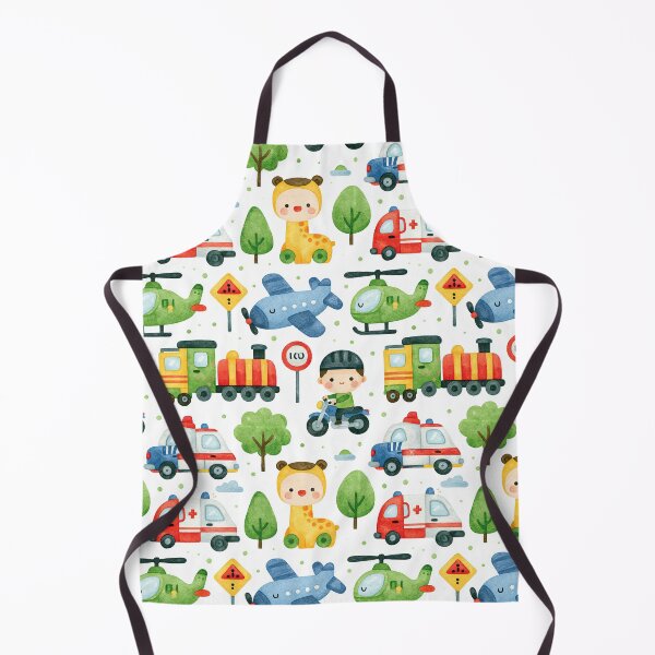 Item preview, Cute Rescue Vehicles and Firefighter Kids Pattern designed and sold by Piotrek0001.