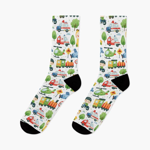 Item preview, Cute Rescue Vehicles and Firefighter Kids Pattern designed and sold by Piotrek0001.