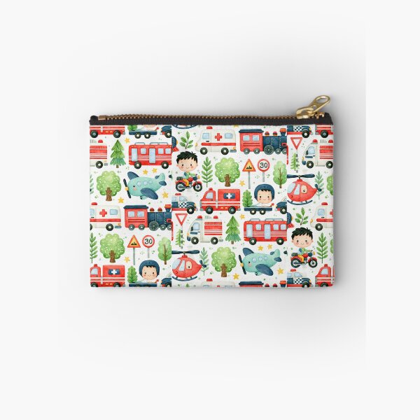 Item preview, Ambulance and Red Fire Truck Seamless Boy Pattern designed and sold by Piotrek0001.