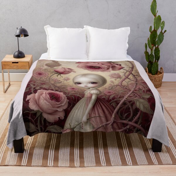 Item preview, rose garden. Fantasy Whimsical Doll ✦ Pop Surrealism Art Print designed and sold by Piagor.