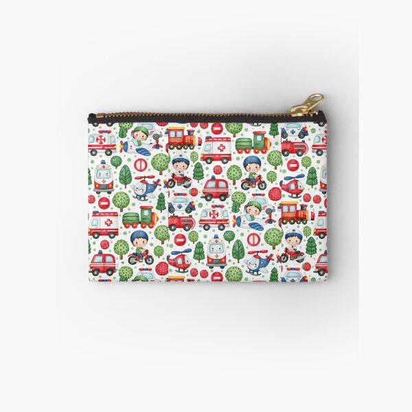 Item preview, Dense Emergency Vehicles and Signs Nursery Pattern designed and sold by Piotrek0001.
