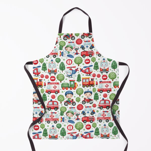 Item preview, Dense Emergency Vehicles and Signs Nursery Pattern designed and sold by Piotrek0001.