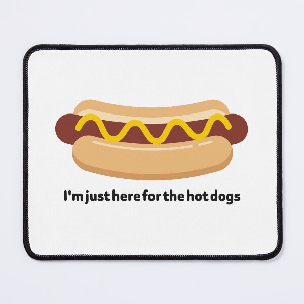 Item preview, Funny Hot Dog Lover - I'm Just Here For The Hot Dogs Retro Quote designed and sold by PixelCatalyst.