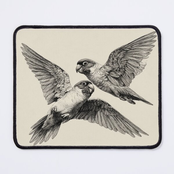 Item preview, A pair of Lovebirds in mid-flight, Birds in Motion designed and sold by CDC40.
