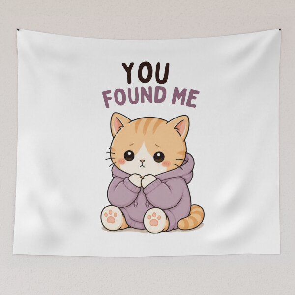 Item preview, You Found Me Cat | Cute Kawaii Aesthetic | Rescue Cat Design designed and sold by The Mood Index.